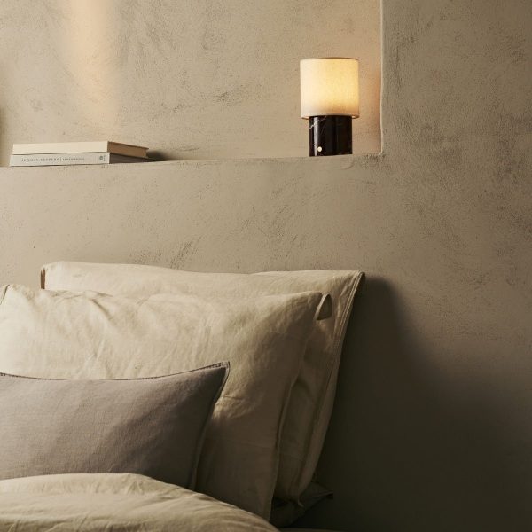 Onoda Red / Rosso Levanto - Marmor wiederaufladbare Tischlampe - mit Wäsche austauschbarer Lampenschatten & wiederaufladbares Design – Bild 3