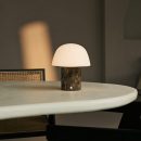 Maes Brown / Emperador Dark - Eleganter Marmor wiederaufladbarer Tischlampe, bis zu 120 Stunden Beleuchtung, stilvoll und funktional