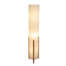 Tischleuchte "MATILDA" klassische Tischlampe mit natürlicher Ausstrahlung durch Holz und Stoffschirm, E27 Fassung, 110 cm hoch