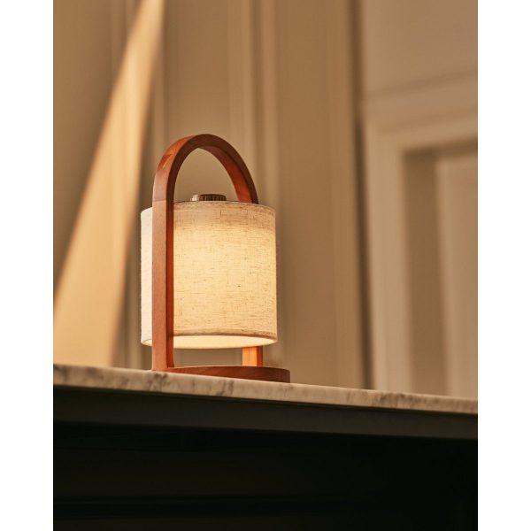 Flusskastanie Holz wiederaufladbare Lampe - dimmbares und schnurloses Licht – Bild 4