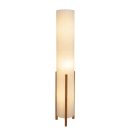 Tischleuchte "MATILDA" klassische Tischlampe mit natürlicher Ausstrahlung durch Holz und Stoffschirm, E27 Fassung, 110 cm hoch