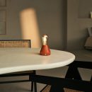 Zavi Chestnut Brown wiederaufladbare LED-Tischlampe-schnurlos, dimmbar, 100-Stunden-Batterie