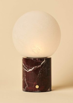 Metsu Red/ Rosso Levanto - Klassische Marmorlampe mit 3 hellen Farben und Dimmfunktion