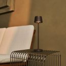 Vondel Mokka Brown wiederaufladbar und schnurloses Lampe perfekt für die Hotellerie - drahtlos wiederaufladbar über Ladestation