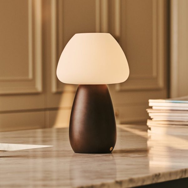 Bären Sie dunkelbraune stilvolle wiederaufladbare Lampe-schnurlos, dimmbar, umweltfreundliches Design
