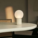 Metsu Beige / Travertino Classico - Klassische Travertin -wiederaufladbare Tischlampe mit 3 hellen Farben und Dimmfunktion