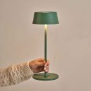Hugo Sage Green Wiederaufladbare Tischlampe – Stilvoll, dimmbar und kabellos