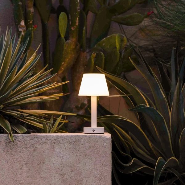 Zoë Weiße wiederaufladbare Tischlampe aus Holz | Kabellos, dimmbar, USB-C, 80-Stunden-Akku – Bild 7