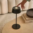 Hugo Midnight Black Wiederaufladbare Tischlampe – dimmbar, stilvoll und kabellos