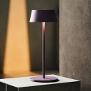 Hugo Violet Lila wiederaufladbarer Tischlampe - stilvoller, dimmbarer Lampe und schnurlos