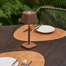 Ava Mokkabraune wiederaufladbare Tischlampe | Kabellos und dimmbar