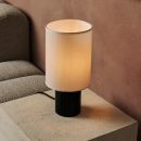 Kiko Black Tischlampe – Gemütliche Schreibtischlampe in Schwarz und Beige mit E27-Fassung