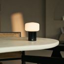 Renoir Black / Nero Marquina - wiederaufladbare Tischlampe Marmor - schnurlos, USB -wiederaufladbar und bis zu 120 Stunden Beleuchtung