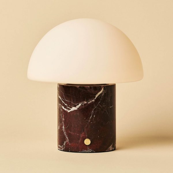 Maris Red / Rosso Levanto - Klassische Marmorlampe mit 3 hellen Farben und Dimmfunktion