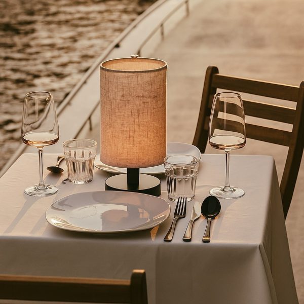 Ben Black Holztischlampe-wiederaufladbar, dimmbar, USB-C-Antrieb – Bild 9