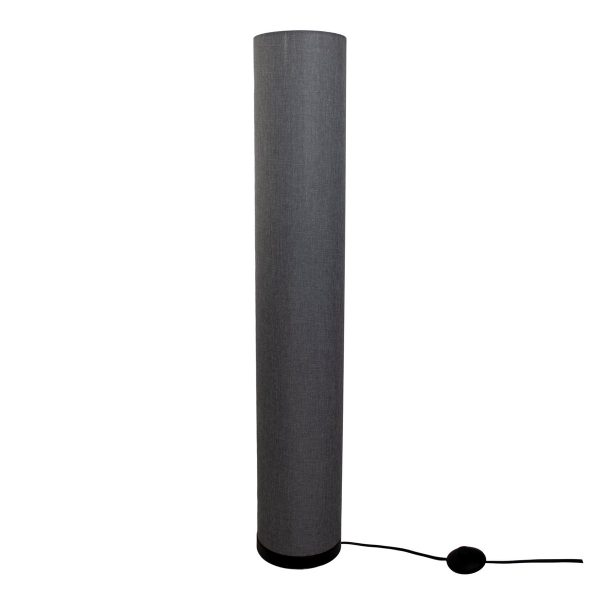 Stehleuchte "BEATE" grau aus Metall und einem Textilschirm in grau, E27-Fassung, Stehlampe für Esszimmer, Wohnzimmer, Diele oder Büro, ca. 110 cm hoch – Bild 7