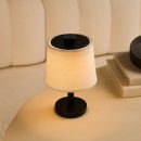 Rover Schwarze Holzlampe - wiederaufladbar, schnurlos und dimmbarer Schatten