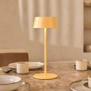 Hugo Amber Yellow Wiederaufladbare Tischlampe aus Eisen – dimmbar, stilvoll und kabellos