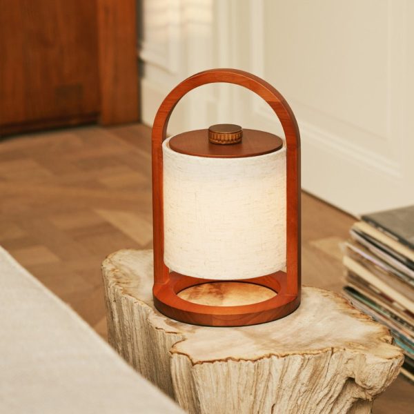 Flusskastanie Holz wiederaufladbare Lampe - dimmbares und schnurloses Licht – Bild 13