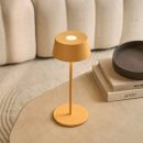 Hugo Amber Yellow Wiederaufladbare Tischlampe aus Eisen – dimmbar, stilvoll und kabellos
