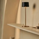 David Black & Gold wiederaufladbare Tischlampe 2 in 1 mit einstellbarer Höhe - dimmbar und kabellos mit 120 Stunden Akku