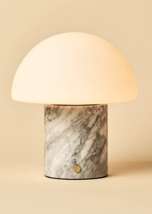 Maris White / Bianco Statuarietto - Klassische Marmorlampe mit 3 hellen Farben und Dimmfunktion