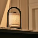 Flussschwarz & grau Holz wiederaufladbare Lampe - dimmbares und schnurloses Licht