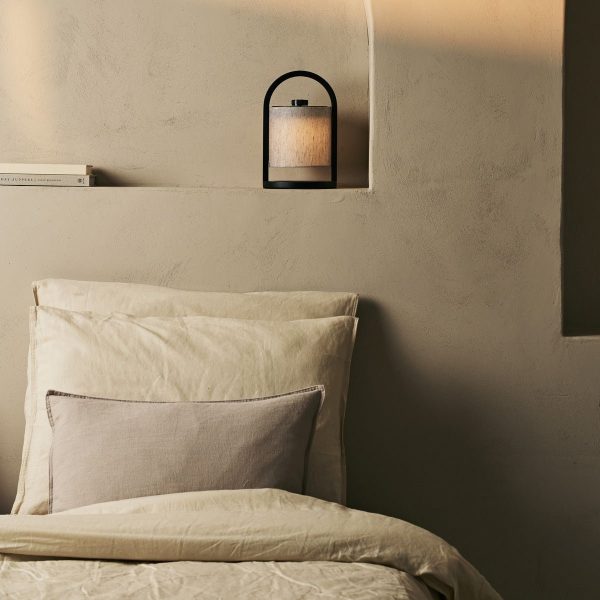 Flussschwarz & grau Holz wiederaufladbare Lampe - dimmbares und schnurloses Licht – Bild 7
