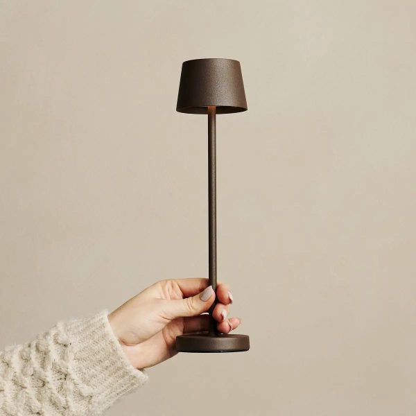 Vondel Mokka Brown wiederaufladbar und schnurloses Lampe perfekt für die Hotellerie - drahtlos wiederaufladbar über Ladestation – Bild 20
