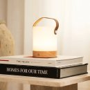 Avery hellbraun wiederaufladbarer Tischlampe-schnurlos, dimmbar und USB-C