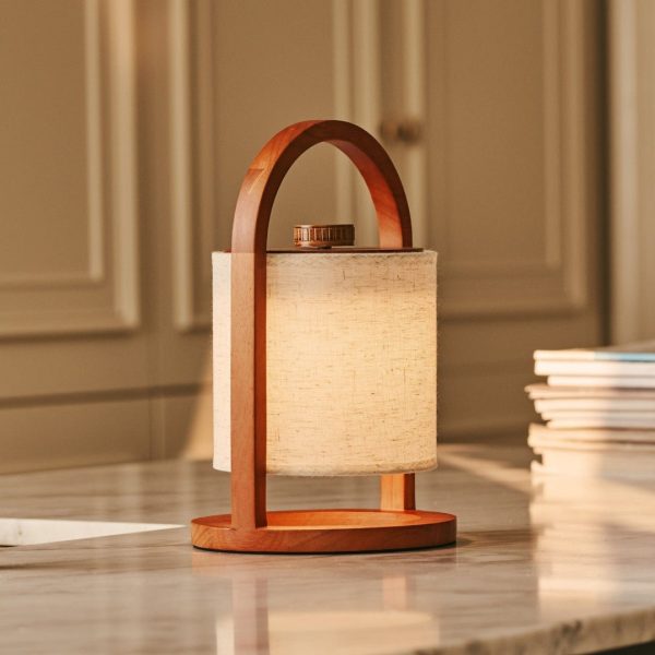 Flusskastanie Holz wiederaufladbare Lampe - dimmbares und schnurloses Licht – Bild 8