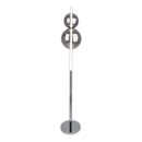 LED Stehleuchte "NOVA" Stehlampe mit Dimmfunktion aus chromfarbenem Metall, Kunststoff und Rauchglas, mit fest verbauten LEDs , ca 150 cm hoch