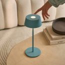 Hugo Amsterdams blaue wiederaufladbare Tischlampe aus Eisen – dimmbar, stilvoll und kabellos