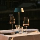 Hugo Amsterdams blaue wiederaufladbare Tischlampe aus Eisen – dimmbar, stilvoll und kabellos