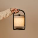 Flussschwarz & grau Holz wiederaufladbare Lampe - dimmbares und schnurloses Licht
