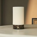 Luna Marmor wiederaufladbare Tischlampe in 3D-gedrucktem Porzellan-schnurlos, dimmbar und bis zu 100 Stunden Licht