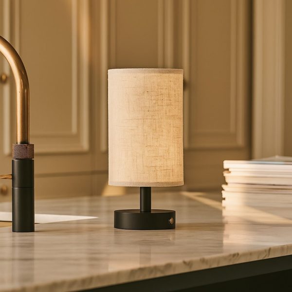 Ben Black Holztischlampe-wiederaufladbar, dimmbar, USB-C-Antrieb – Bild 2