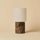 Cuyp Brown / Emperador Dark - Marmor wiederaufladbarer Tischlampe - Schnurlos, USB -wiederaufladbar und bis zu 100 Stunden Laufzeit