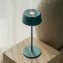 Hugo Amsterdams blaue wiederaufladbare Tischlampe aus Eisen – dimmbar, stilvoll und kabellos