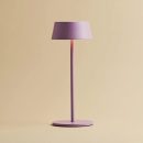 Hugo Violet Lila wiederaufladbarer Tischlampe - stilvoller, dimmbarer Lampe und schnurlos