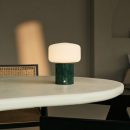 Renoir Green / Verde Alpi - Marmor wiederaufladbare Tischlampe - Schnurloses, USB wiederaufladbar und bis zu 120 Stunden Beleuchtung