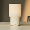 Onoda Beige / Travertino Classico - Travertin -wiederaufladbare Tischlampe - mit Wäsche austauschbarer Lampenschirm und wiederaufladbares Design