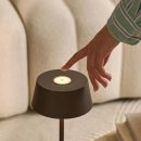 Hugo Mokkabraune wiederaufladbare Tischlampe – stilvoll, dimmbar und kabellos
