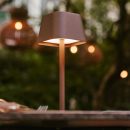 Ava Mokkabraune wiederaufladbare Tischlampe | Kabellos und dimmbar