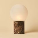 METSU BROWN / EMEPERADOR DARK - Klassische Marmorlampe mit 3 hellen Farben und Dimmfunktion