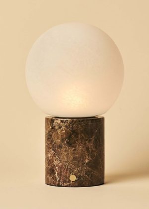 METSU BROWN / EMEPERADOR DARK - Klassische Marmorlampe mit 3 hellen Farben und Dimmfunktion