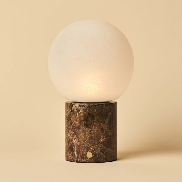 METSU BROWN / EMEPERADOR DARK - Klassische Marmorlampe mit 3 hellen Farben und Dimmfunktion