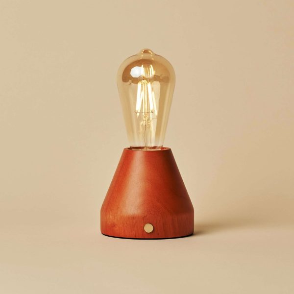 Zavi Chestnut Brown wiederaufladbare LED-Tischlampe-schnurlos, dimmbar, 100-Stunden-Batterie – Bild 3