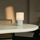 ONODA White / Bianco Statuarietto - Marmor wiederaufladbare Tischlampe - mit austauschbarer Lampenschirm und wiederaufladbarem Design