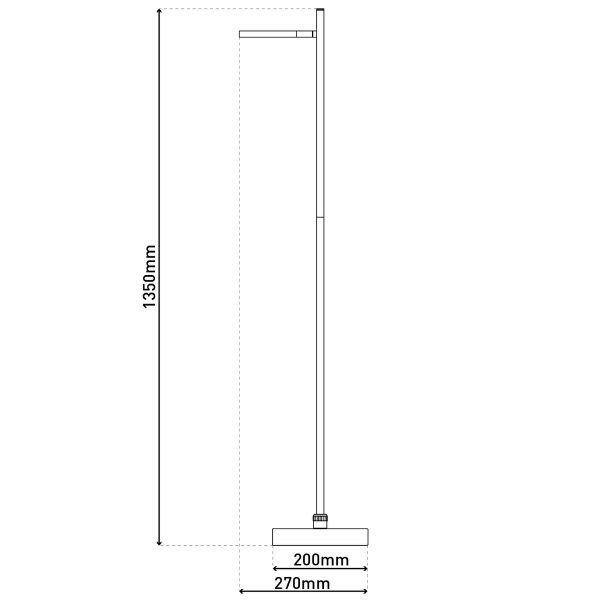 LED Akku-Stehleuchte "LUPA", 135 cm hoch, Aluminium schwarz und Kunststoff, integrierte LEDs, 2400 lm, dimmbar, CCT-Funktion, 3000-6500 K, RGB-Lichtwechsler – Bild 5